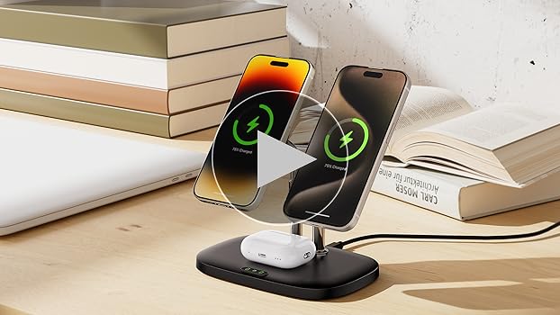 Amazon.co.jp: iPhone 17/16対応 ワイヤレス充電器 2台、マグセーフ