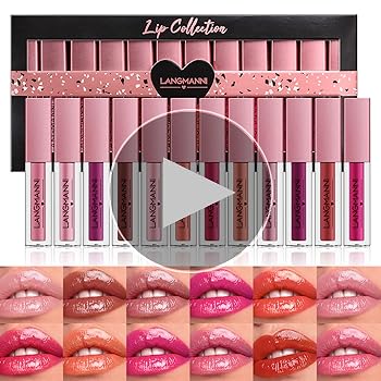 Amazon | 12pcsリップグロスセット、水分補給長続き防水非粘着カップ