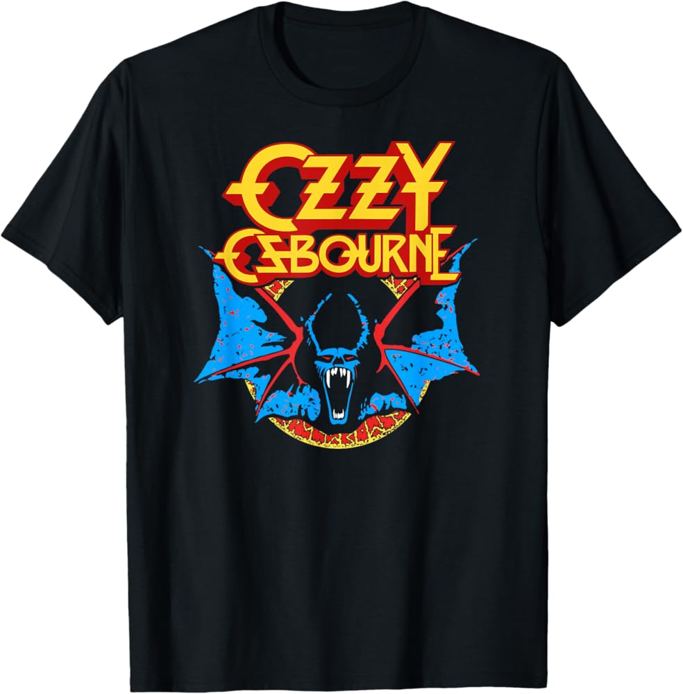 Amazon | Ozzy Osbourne クラシックバット Tシャツ | Tシャツ
