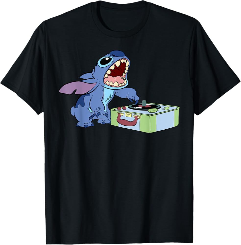 Amazon | ディズニー リロ&スティッチ レコードプレーヤースティッチ T