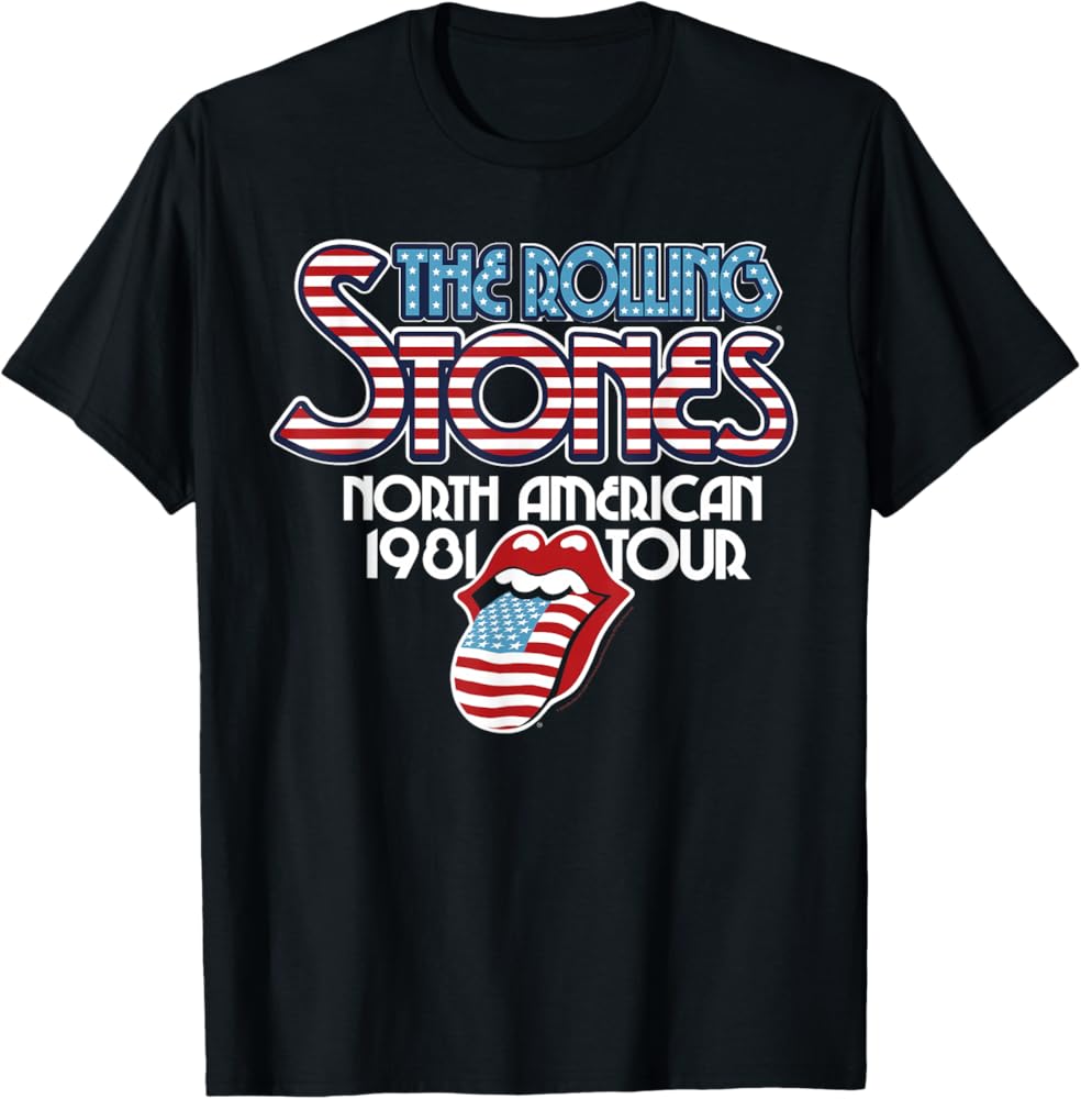 Amazon.com: Rolling Stones Official NA Tour 1981 T-Shirt