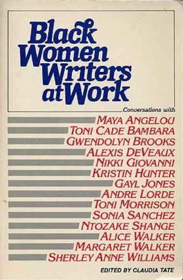 Black Women Writers at Work by Claudia Tate | Goodreads