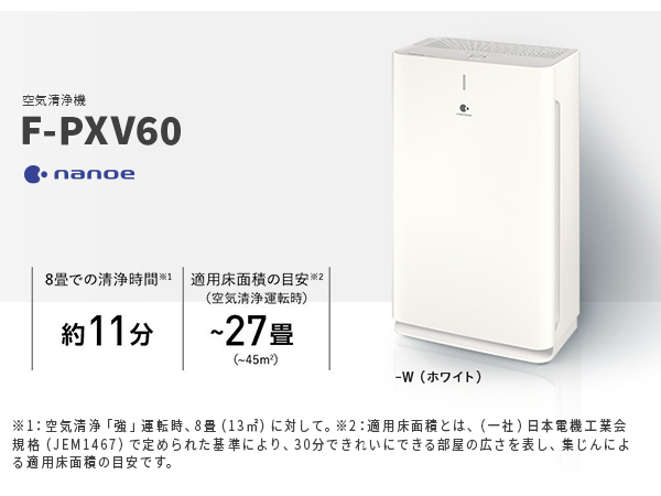 Amazon.co.jp: パナソニック 空気清浄機 ナノイー搭載 ハウスダスト