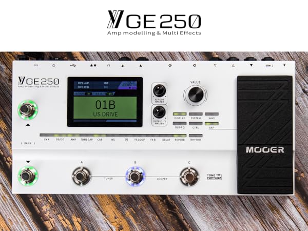 Amazon.com: MOOER GE250 Multi Effects Processor with FX Loop, Tone