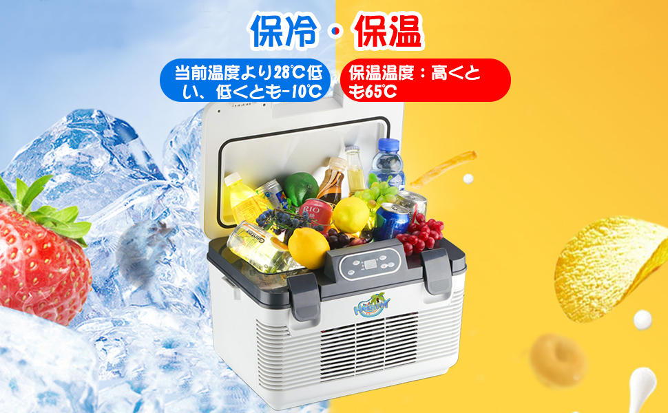 Amazon.co.jp: HANSHUMY 冷蔵庫 14L -10℃～65℃ 冷温庫 DC12V・24V 保冷