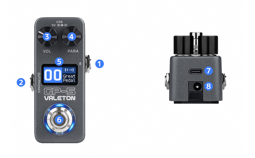 Amazon.co.jp: Valeton GP-5 マルチエフェクト プロセッサー スナップ