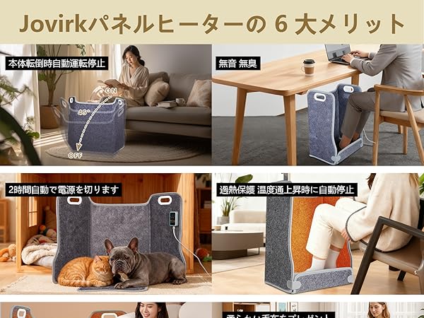 Amazon | 【2025年アップグレード版】Jovirk パネルヒーター 足元