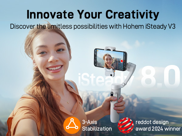Amazon.com: hohem iSteady V3 Gimbal Stabilizer for iPhone, Phone