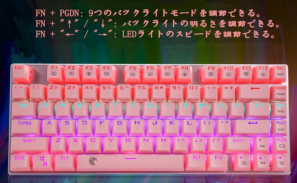 Amazon | Z-88ゲーミングキーボード マウスセット マウスパッド付き 青