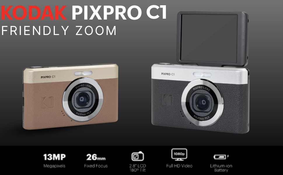 Amazon.com : Kodak PIXPRO C1 Friendly Zoom Digital Camera - 13MP