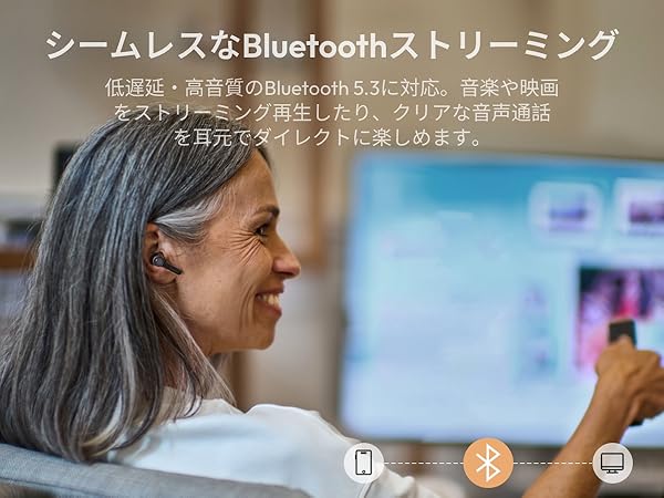 Amazon.co.jp: Cearvol 集音器 Bluetooth5.3 ワイヤレスイヤホン型
