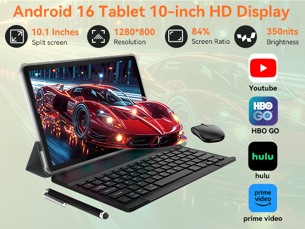 Amazon.com : Tablet, 2026 Lastest Android 16 Tablet with Keyboard