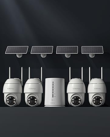 Amazon.com : COOAU Solar Security Cameras Wireless Outdoor, 2 Cam