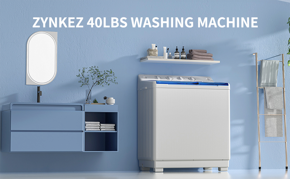Amazon.com: Zynkez Portable Washing Machine, 40Lbs Compact Washing