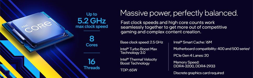 Intel® Core™ i9-11900F Desktop Processor 8 Cores up to 5.2 GHz