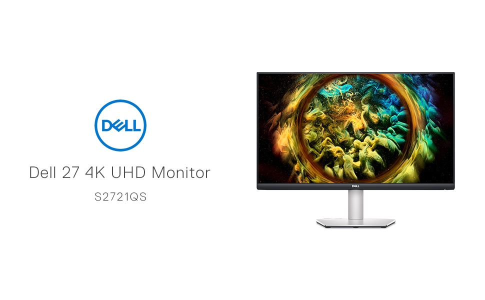 Dell S2721QS 27 Inch 4K UHD (3840 x 2160) IPS Ultra-Thin Bezel