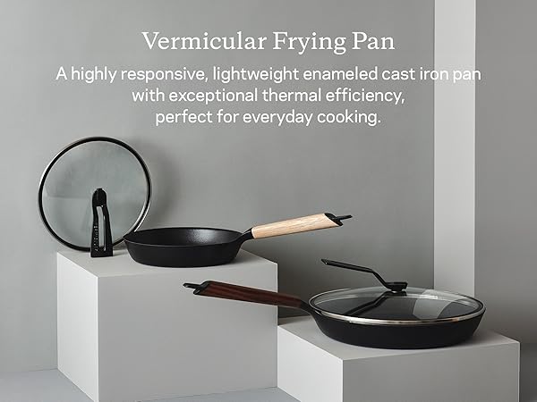 Amazon.com: Vermicular Frying Pan with Glass Lid | 20cm (7.9