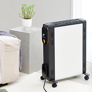 Amazon | [山善] オイルレスヒーター 1200W 最大8畳 出力3段階切替