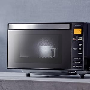 Amazon | アイリスオーヤマ 電子レンジ 18L ミラーガラス フラット