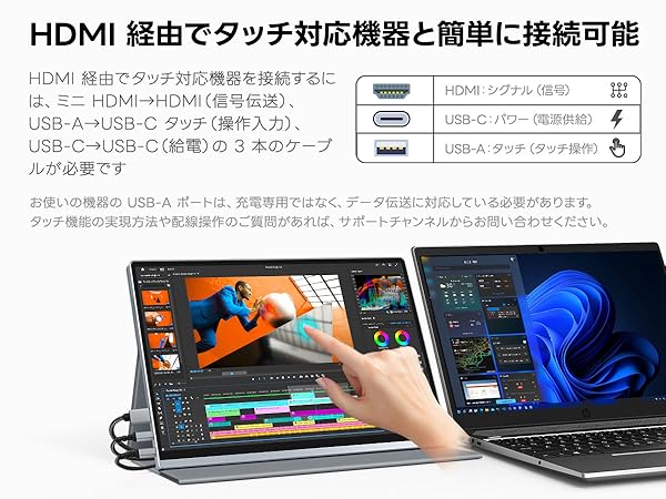 Amazon.co.jp: Intehill モバイルモニター 4K+ 13.4 インチ