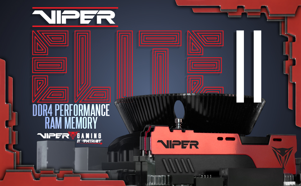 Patriot Viper Elite II DDR4 RAM 32GB (2X16GB) 4000MHz CL20 1.4v