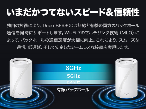 Amazon.co.jp: TP-Link メッシュwifi ルーター BE9300 | 2.5Gbps
