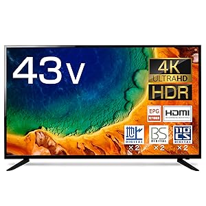 Amazon | ASTON 43インチ 液晶テレビ 4K HDR 地上・BS・110度CS