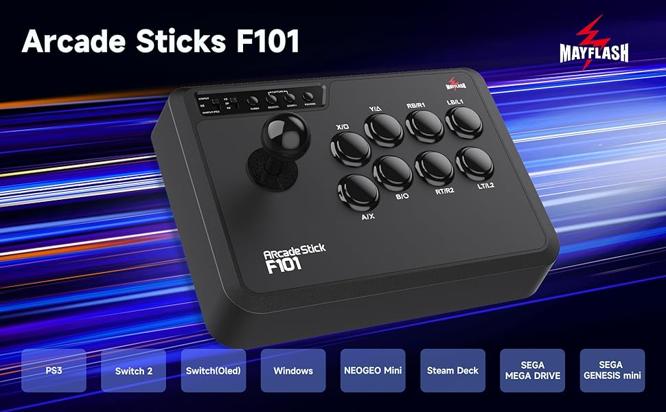 Amazon.com: MAYFLASH Arcade Fighting Stick F101 for Switch/Switch