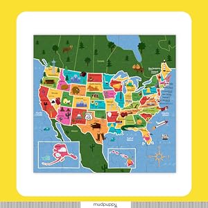 Amazon.com: Mudpuppy Map Of USA - Jumbo 25 Piece Jigsaw Floor