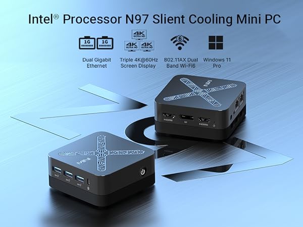 Amazon.com: MINIX Z97 Mini PC, Intel Alder Lake N97 (up to 3.60GHz