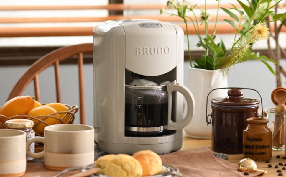 Amazon | BRUNO ブルーノ コンパクト ミル付き コーヒーメーカー 全