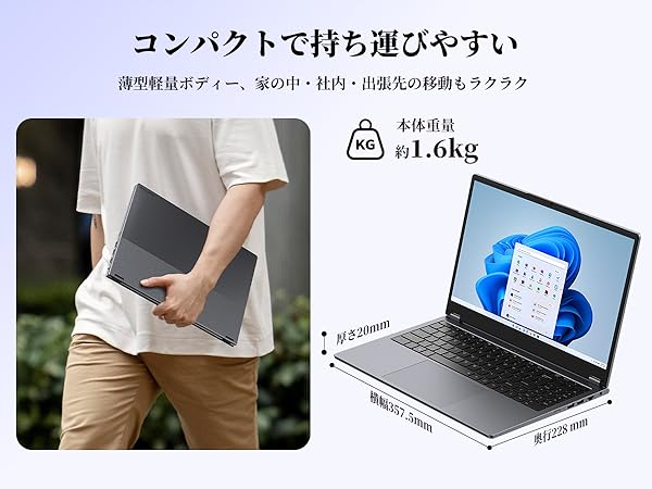 Amazon.co.jp: ZENAERO ノートパソコン Office 2024 LTSC搭載 360度