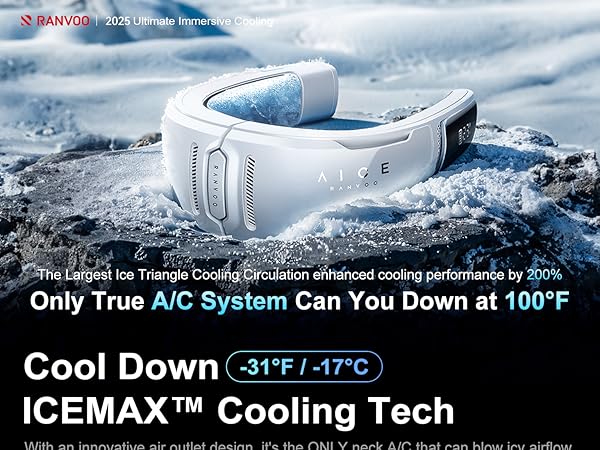 Amazon.com: RANVOO 2024 [最酷、最便攜] AICE LITE 頸部空調,極致沉浸
