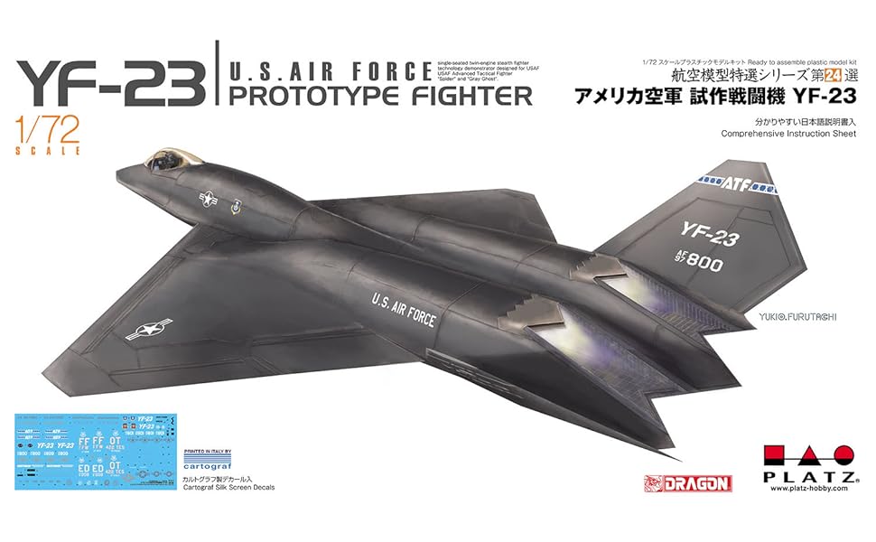Amazon | プラッツ(PLATZ) 1/72 アメリカ空軍 試作戦闘機 YF-23