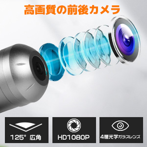 Amazon.co.jp: YM08 バイクドライブレコーダー 前後同時録画