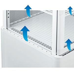 Amazon | Hijiru 4面ガラス冷蔵ショーケース60L／ホワイト【HJR-KR60WT