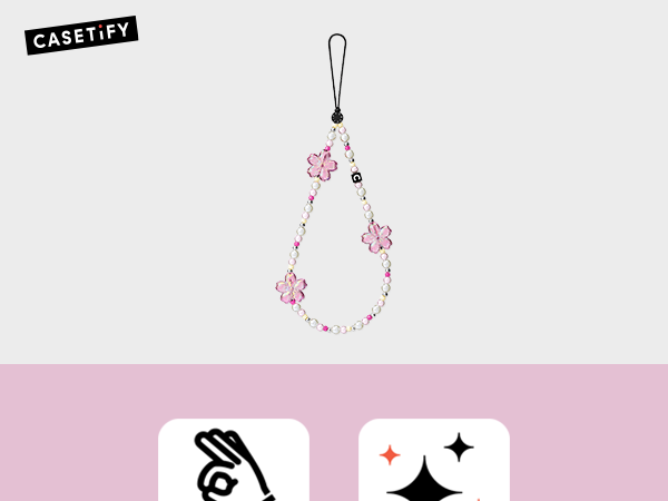 Amazon.co.jp: [CASETiFY] Flower Smartphone Strap - Cherry Blossom