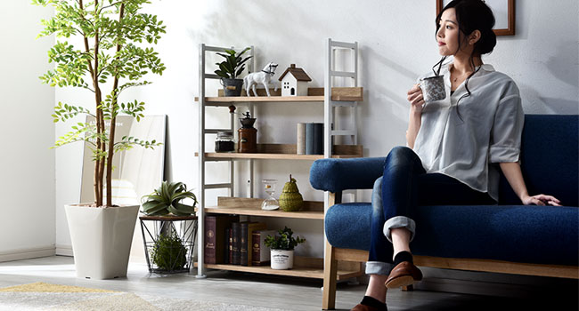 Amazon｜ワイエムワールド オープンラック 本棚 木製 4段 幅75 奥行