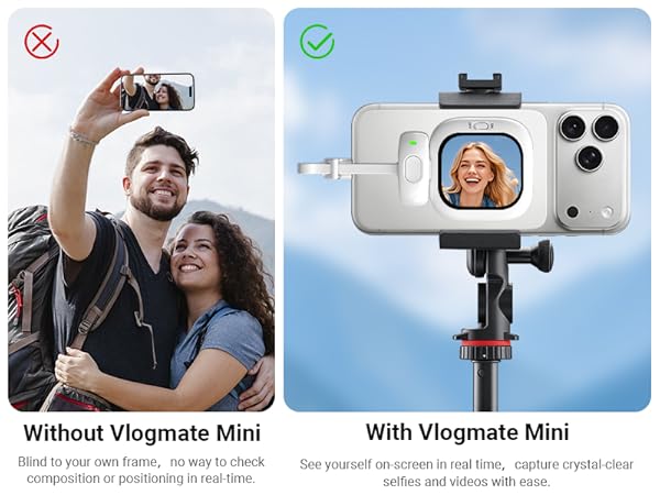 Amazon.co.jp: FOUNIST Vlogmate mini Phone用外カメラ自撮りモニター