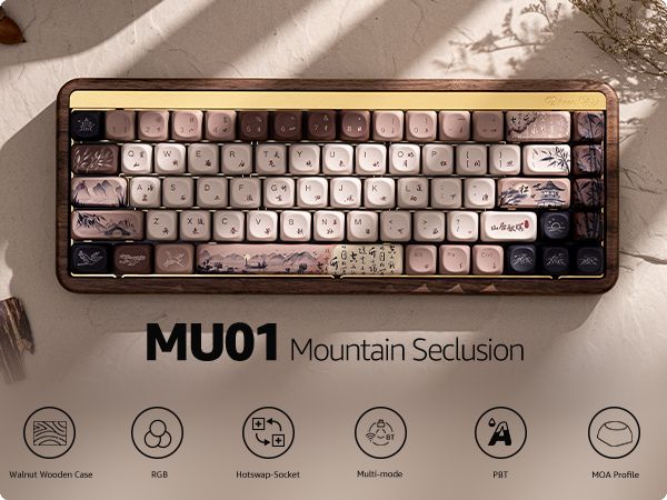 Amazon.com: Akko Mechanical Gaming Keyboard with Walnut Wooden
