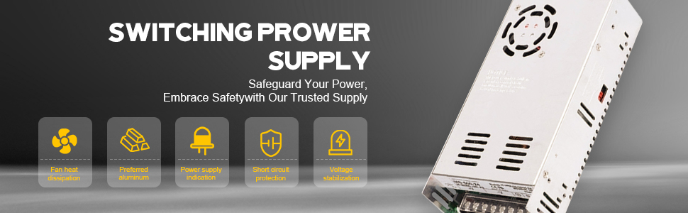 Amazon.com: 12V 25A 300W Switching Power Supply Adapter SMPS AC