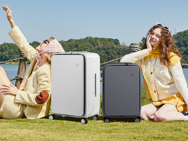 Amazon.com | mixi Checked Luggage with Cup Phone Holder and