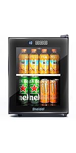 Amazon | Shelddi ミニ冷蔵庫 小型 33L オシャレ 静音 一人暮らし