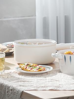 Amazon | 電気鍋 一人用 フライパン コンロ不要 鍋 片手鍋 23cm 自動