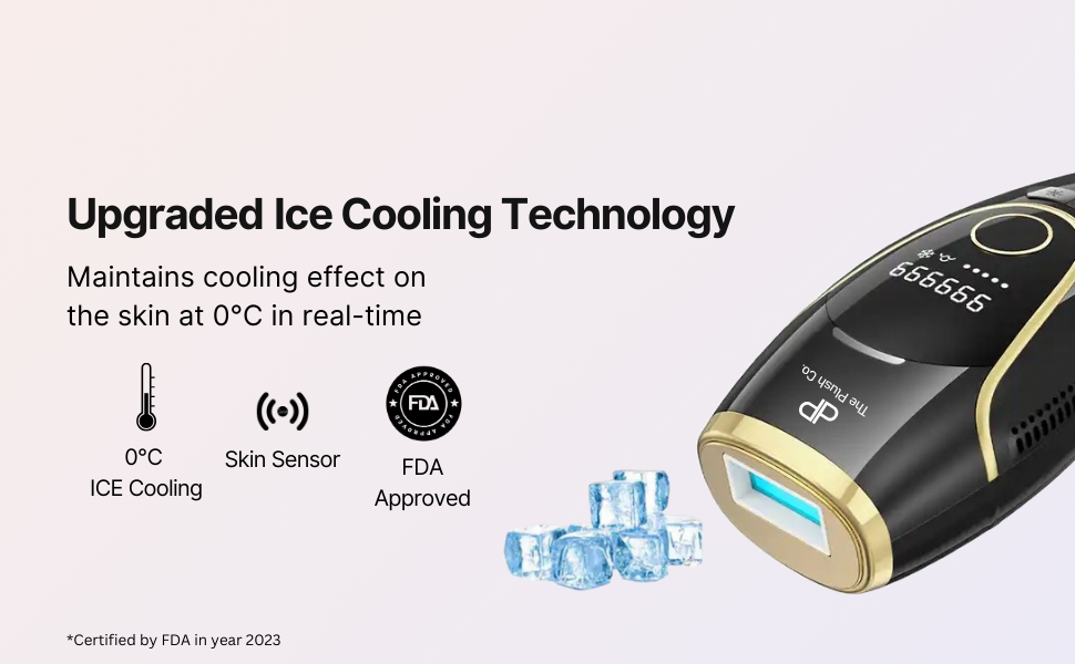 IPL Hair Removal Laser Machine Ice Cooling, FDA-Approved Salon