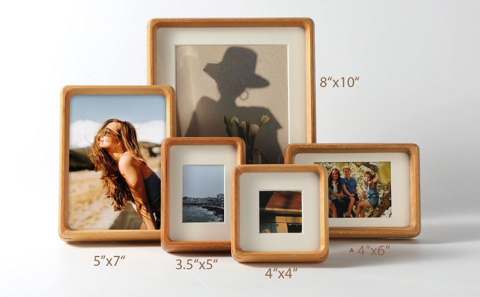 Amazon.com - Youncewooder 4x4 Picture Frame with 2x2 Mat - Solid