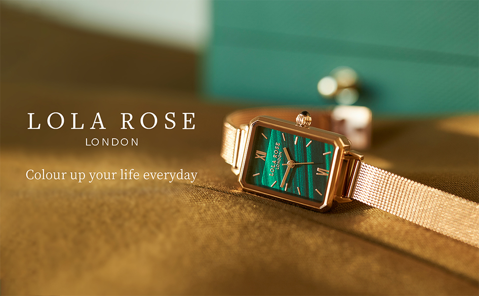 Amazon.co.jp: Lola Roseレディース マラカイトテクスチャー 時計