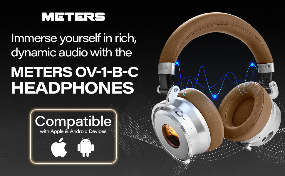Amazon.com: Meters OV-1-B-C Over-Ear Wireless Headphones with