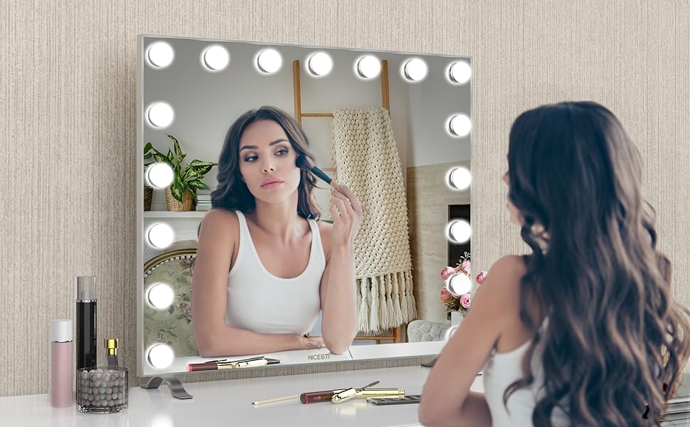 Amazon.co.jp: goteud 女優ミラー LED化粧鏡 壁掛け/卓上両用 三色照明
