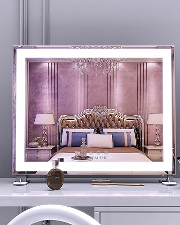 Amazon.co.jp: ANYHI 女優ミラー 化粧鏡 卓上用/壁掛け ハリウッド